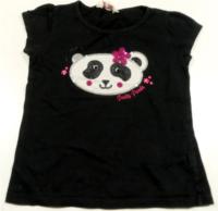 Černé tričko s pandou zn. girl2girl