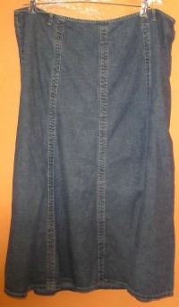 Dámská modrá riflová sukně