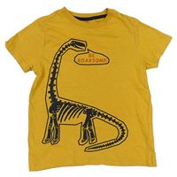 Hořčicové tričko s dinosaurem zn. F&F