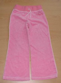Růžové sametové kalhoty s nápisem zn. Ladybird