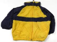 Modro-žlutá šusťáková bundička s kapucí 