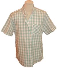 Pánská zeleno-bílá kostkovaná košile 
