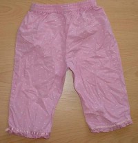 Růžové plátěné kalhoty s puntíky zn. George