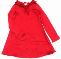 Červené bavlněné šaty s kanýrem zn. Next
