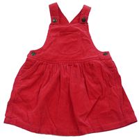 Červená manšestrová sukně s laclem zn. Mothercare