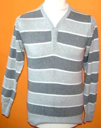 Pánský šedý pruhovaný svetr s tričkem zn. Burton