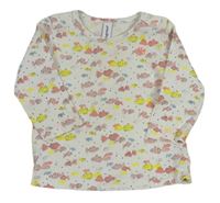 Smetanové triko s rybičkami zn. babyface