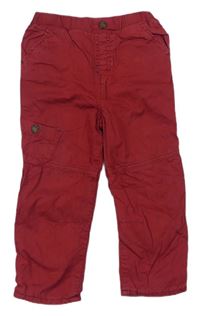 Červené plátěné podšité kalhoty zn. M&Co.