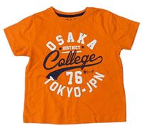 Oranžové tričko s nápisem zn. Rebel