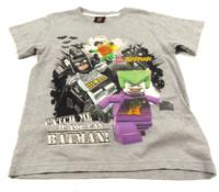 Šedé tričko s lego Batmanem zn. TU + LEGO