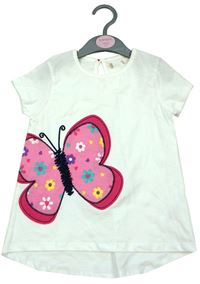 Outlet - Bílé tričko s motýlkem zn. Bhs 