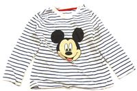 Bílo-modré pruhované triko s Mickeym zn. George
