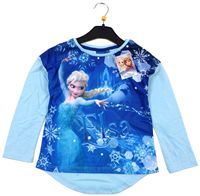Nové - Světlemodro-modré triko s Elsou zn. Disney 