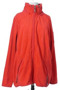 Dámská červená fleecová bunda s nápisem zn. SoccX
