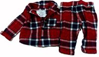Červeno-bílo-tmavomodré kostkované flanelové pyžamo zn. F&F