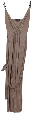 Dámský starorůžový plisovaný kalhotový culottes overal s páskem zn. Primark 