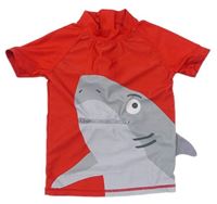 Červené UV tričko se žralokem zn. Nutmeg