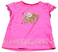 Růžové tričko se slonem