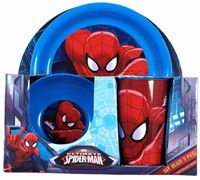 Nové - Modrý plastový jídelní set se Spider-manem zn. Marvel