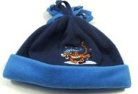 Modrá fleecová čepice s tygříkem 