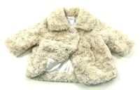 Béžový chlupatý kabát zn. M&Co.