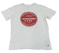 Bílé tričko s logem zn. Jack&Jones