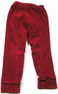 Červené sametové kalhoty zn. Debehams