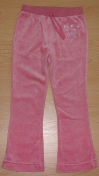 Růžové sametové kalhoty s hvězdičkami zn. Cherokee