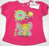 Outlet - Růžové tričko s motýlkem zn. Minoti