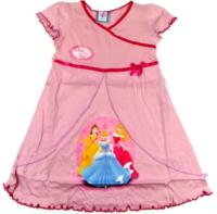 Outlet - Růžová noční košilka s princeznami a síťovinou zn. Disney 