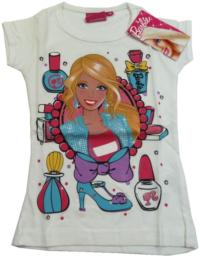 Nové - Bílé tričko s potiskem zn. Barbie