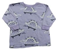 Lila pyžamové triko s dinosaury zn. Next