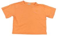 Neonově oranžové crop tričko zn. H&M