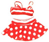 2Set - Červená plavková sukně + podprsenka