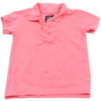 Křiklavě růžové polo tričko s výšivkou zn. H&M