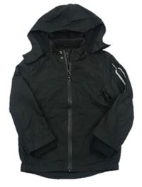 Černá šusťáková jarní bunda s kapucí zn. F&F