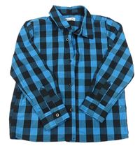 Černo-azurová kostkovaná košile zn. M&S