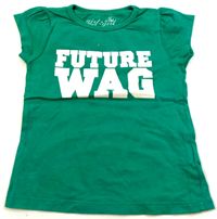 Zelené tričko s nápisy zn. girl2girl