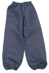 Tmavomodré melírované šusťákové nepromokavé kalhoty zn. Tchibo