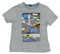 Šedé melírované tričko s potiskem zn. Marc Jacobs 