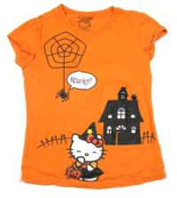 Oranžové tričko s Hello Kitty 