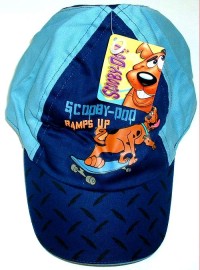 Outlet - tmavomodro-světlemodrá riflová kšiltovka se Scoobym