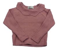 Růžový svetr s límečkem zn. Primark