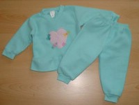 Set- Světlezelená fleecová mikča s obrázkem + Fleecové kalhoty