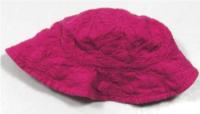 Růžový klobouček s kytičkami zn. F&F