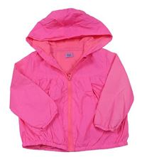 Neonově růžová šusťáková jarní bunda s kapucí zn. F&F