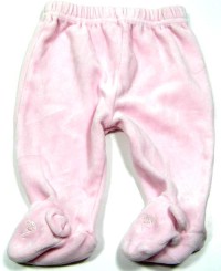 Růžové sametové kalhoty se šlapičkami zn. George