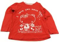 Červené triko s Hello Kitty zn. TU 