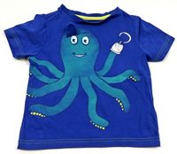 Modré tričko s chobotnicí zn. F&F