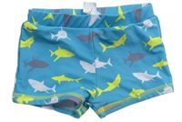 Zelenomodré nohavičkové plavky se žraloky zn. F&F